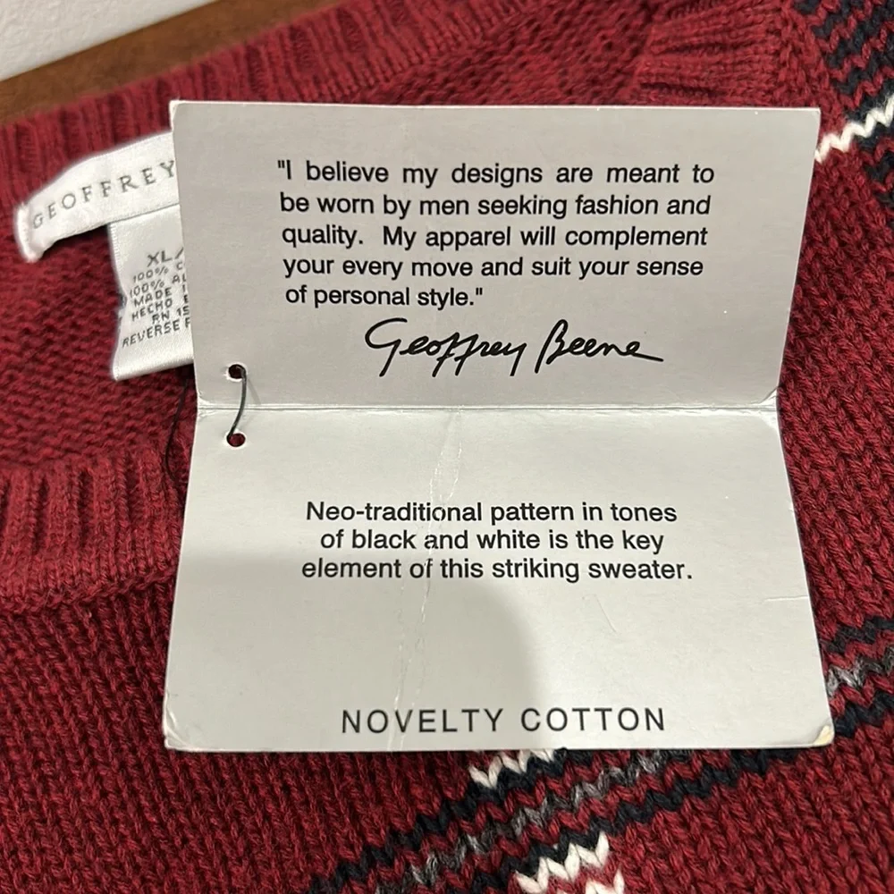 Geoffrey Beene Sweater, Size XL